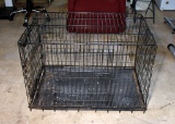 PrecisionPet Black Metal Wire Large Folding Dog Crate