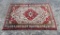 Vintage Red & Ivory 3.5 x 5' Hand Knotted Wool Persian Rug