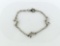 Vintage Sterling Silver Dolphin 7.5” Bracelet