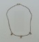Vintage Sterling Silver 16” Necklace with Three Sterling Heart Pendants