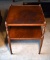 Vintage Mahogany Side Table with Caster Feet