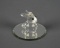 Small Swarovski Crystal Bunny Figurine & Display Mirror
