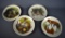 Set of 4 Vintage Gorham Ghent Collection Wildlife Series Collector Plates with Storage Boxes