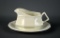 White Ceramic Gravy Boat & Undertray