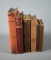 Lot of Six Antiquarian Red & Brown Cover Books