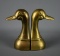 Pair of Vintage Brass Duck's Head Bookends