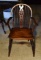 Antique 19th C. Carved Oak Windsor Chair