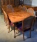 Beautiful Harden Furn. Cherry Dining Room Table, Crosshatched Top, Scrolled Hoof Feet, Two Leaves