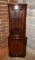 Fine Mahogany Corner Curio Cabinet with Mullioned Door