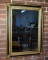 Handsome Gilt and Black Wood Frame Beveled Glass Wall Mirror