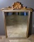 Lovely Gilt Wood Frame Beveled Glass Wall Mirror with Shell Crest