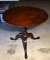 Vintage Queen Anne Style Mahogany Pie Crust Tea Table with Snake Feet