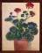 Judy Dunlap Stogner (South Carolina, -2013), Potted Geranium, Acrylic on Canvas, Signed Lower Right