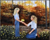 Judy Dunlap Stogner (South Carolina, -2013), Bouquet, Acrylic on Canvas, Unsigned