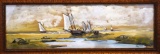 W. Harris (American, 20th C.) Shrimp Boats, Watercolor on Paper, Signed Lower Right