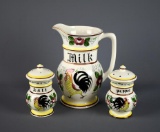 Vintage Milk Pitcher, Salt & Pepper Shakers, Rooster Decoration