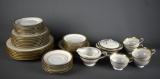 Set of Noritake “Richmond” Pattern China, Diamond & Gilt Rim