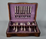 Set of Vintage Wm Rogers Overlaid IS Silver Plate Flatware with Storage Case