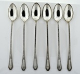 Set of 6 Vintage Wm. Rogers Silver Plate Iced Teaspoons