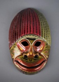 Latin American Mopa Mopa Carved Wood Hand Painted Mask