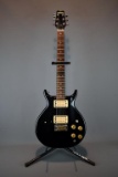 Black Washburn Double Cutaway Electric Guitar # CB810290, Dual Pickups