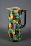 Antique Majolica 10” Pitcher