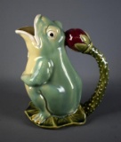 Ceramic Whimsical Frog 9” Pitcher