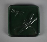Dragonfly Green Glass Tile