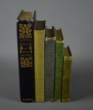 Lot of Five Antiquarian Blue & Green Cover Books