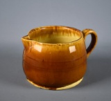 Antique Pottery Milk Pitcher, Bennington / Rockingham Type Glaze
