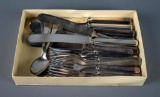 Set of N.R. Davis Barry, Ill Warranted 14 DWT Silver Plate Flatware Set