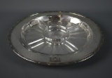 Vintage Round Silver Plate Serving Tray
