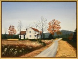 Judy Dunlap Stogner (South Carolina, -2013), Old Two Story Home, Acrylic on Canvas, Signed Lower Rig