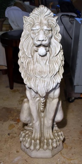 Large Resin/ Fiberglass Lion Statue