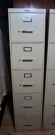 Anderson Hickey 5-Drawer Putty Colored Metal File Cabinet