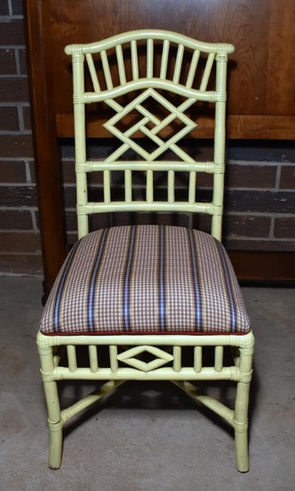Thomasville Chinese Chippendale Style Bamboo Side Chair