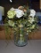 Lovely Hydrangea Floral Arrangement in Large Glass Jar