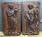 Pair of Casey Collection Classical Style Resin Material Large Wall Art Plaques, Greek Maidens