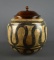 Large Theodore Alexander Wooden Lidded Ceramic Jar
