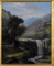 Framed Oil Painting, Unsigned, Waterfall