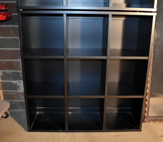 Fine Black Nine Compartment Shelfing Unit, Lots 43 & 44 Match