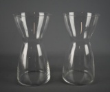 Pair of Glass Beverage Carafes