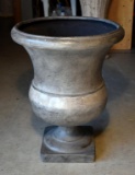Large Resin Material Planter Urn with Base (One Piece)