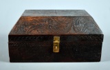 Embossed Leather Covered Box