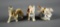 Lot of Vintage Dog Figurines; Ceramic & Gutta Percha