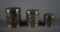Set of Three Graduated Metal Canisters