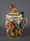 Capodimonte Relief Molded Porcelain 11” Stein, Lion Figural Lid