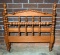 Antique Heirloom Jenny Lind Maple Turned Post & Spindle Twin Bed, Caster Feet, Lots 38 & 39 Match