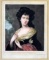 Color Mezzotint, Auburn Haired Lady by E Hubbard