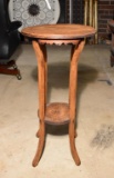 Antique Oak Plant Stand